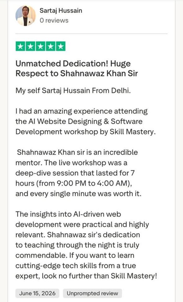 Trustpilot review by Sartaj Hussain